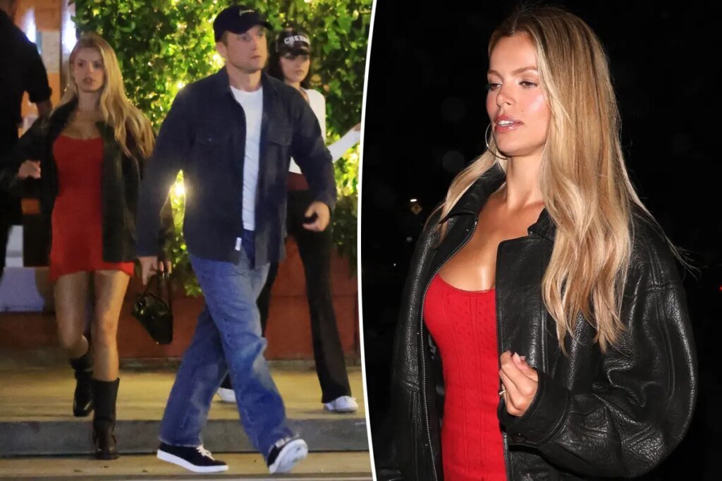 Brooks Nader and Taron Egerton step out for low-key dinner date at Los Angeles hotspot