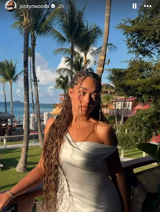 Jordyn Woods Throws St Barths Beach Bachelorette Party