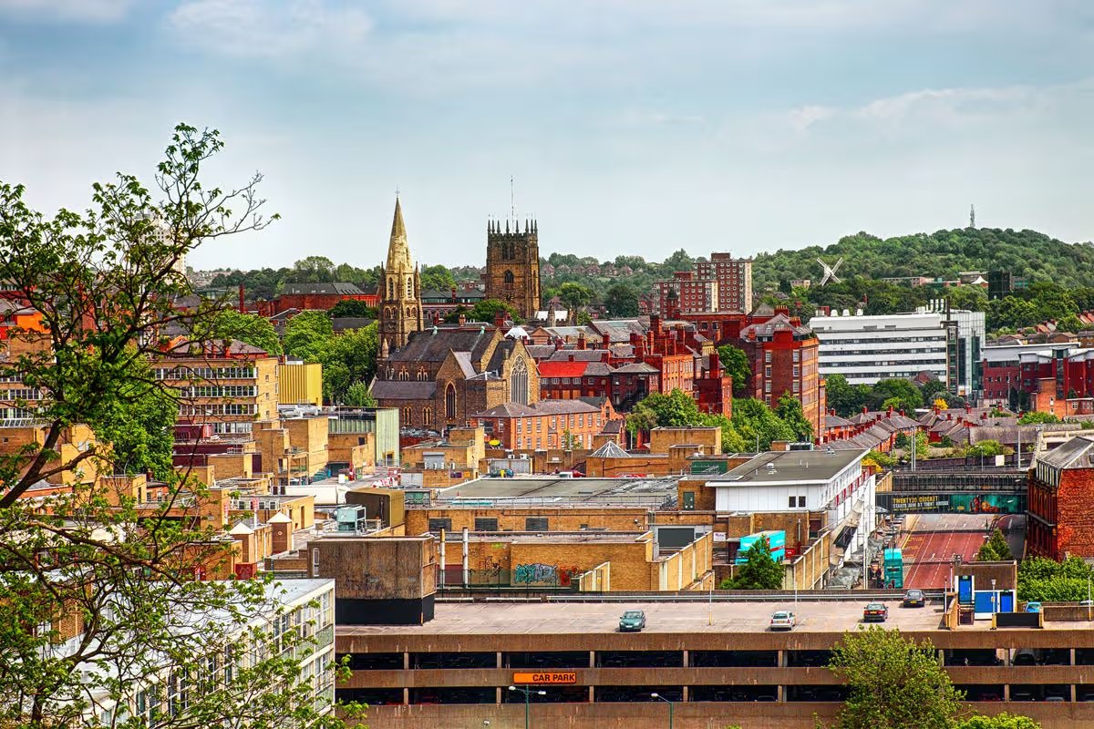 TikTok star Grime Gran 0 Skyline of Nottingham Nottinghamshire England
